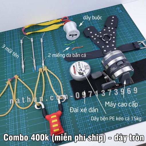Bộ ná cao su săn cá ná thun dây dẹt trọn bộ 200k - Ảnh 7