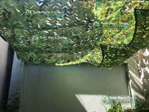 Lưới nguỵ trang rằn ri xanh lính thuỷ (lính biển) da trời camo cao cấp trang trí bể bơi - Ảnh 9