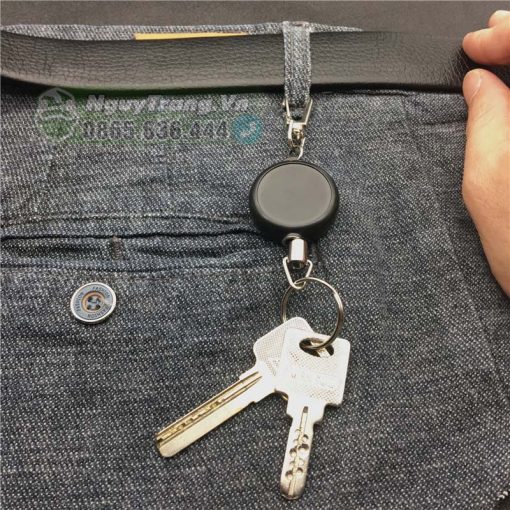 Móc treo chìa khóa dây cáp rút 60cm chống mất chìa khóa - Ảnh 2