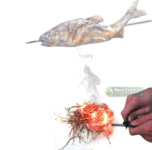 Đá đánh lửa sinh tồn - Quẹt lửa magie chống nước tặng kèm còi - Ảnh 5