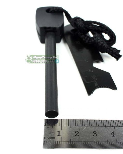 Đá đánh lửa sinh tồn - Quẹt lửa magie chống nước tặng kèm còi - Ảnh 4