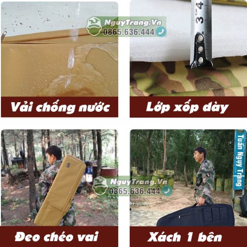 Túi chống sốc dài 70-130cm đựng cần câu cá - Ảnh 3